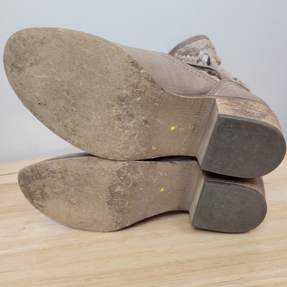 BareTraps Palena Slouchy Lace Boots in Distressed Taupe Size 7.5M Cowboy Western - Picture 12 of 15